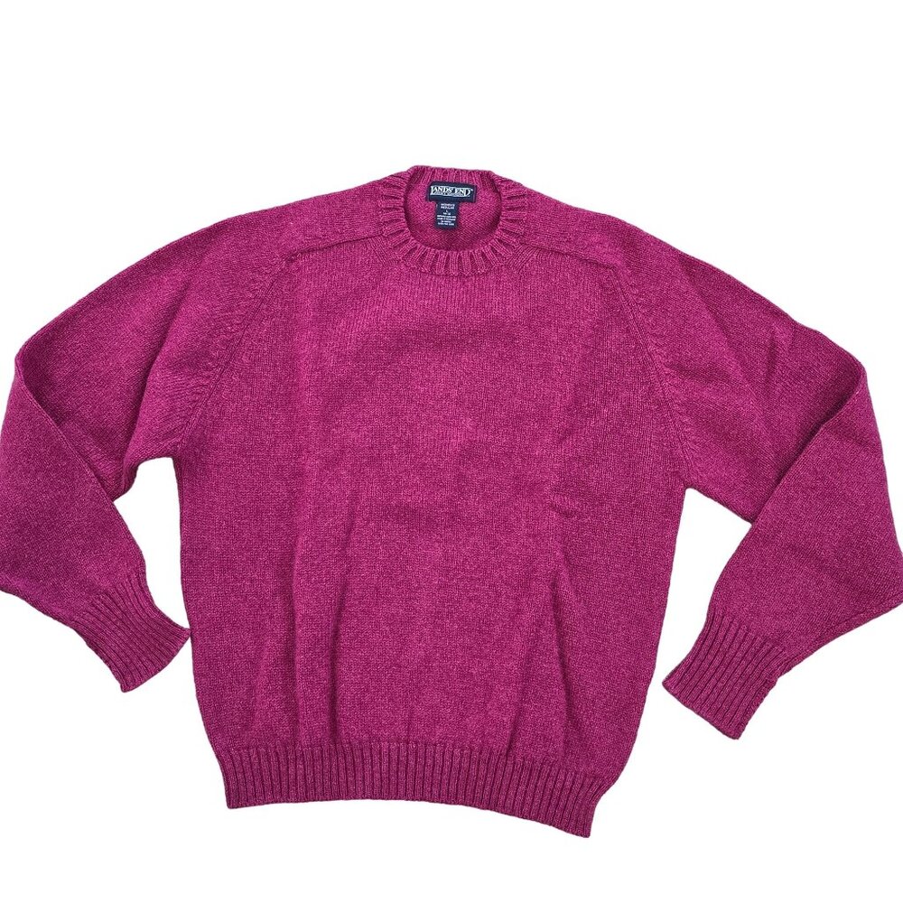 Lands End NWOT Womens Regular Shetland Wool Sweater L 14-16 Made In Scotland